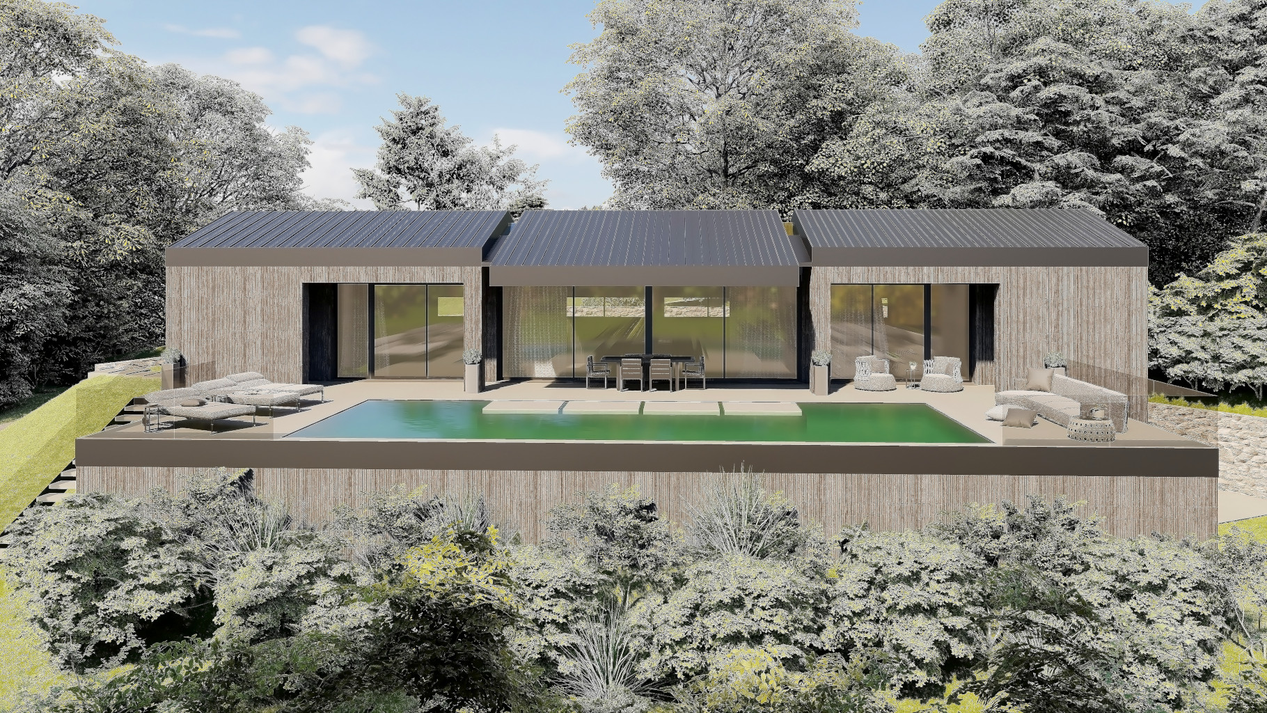 Rendering dell’edificio ultimato
