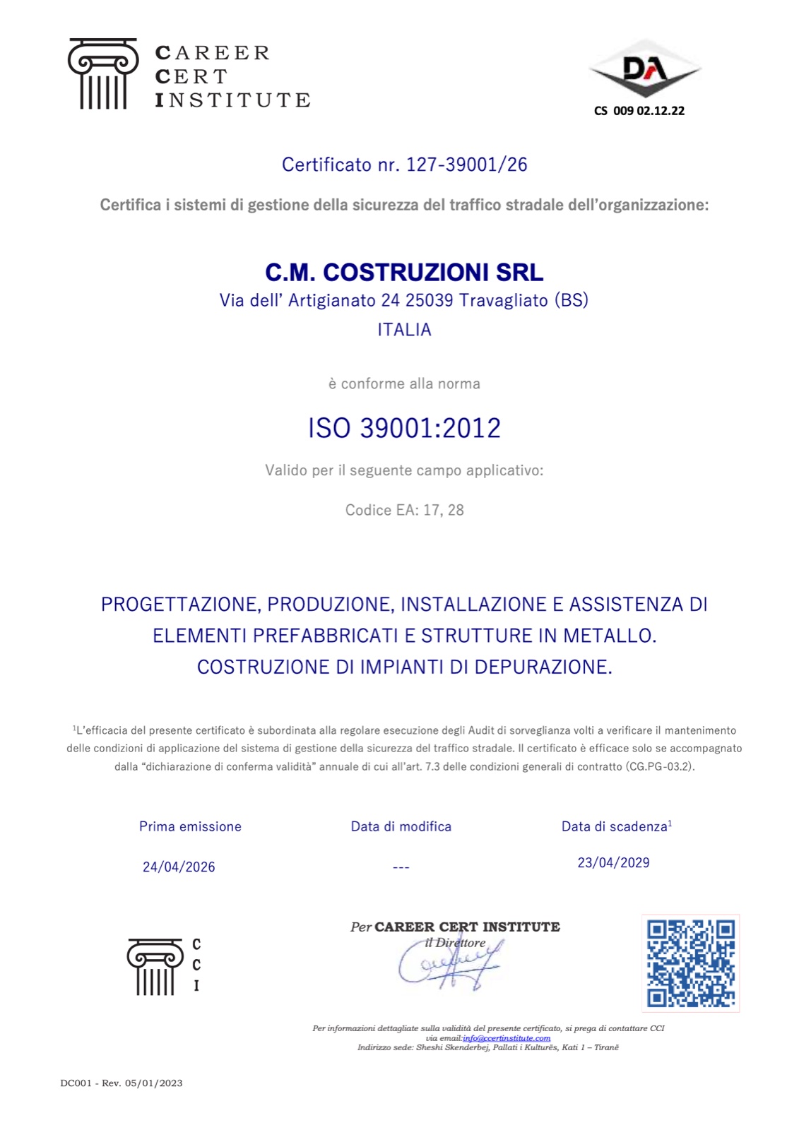 Anteprima ISO 39001:2012