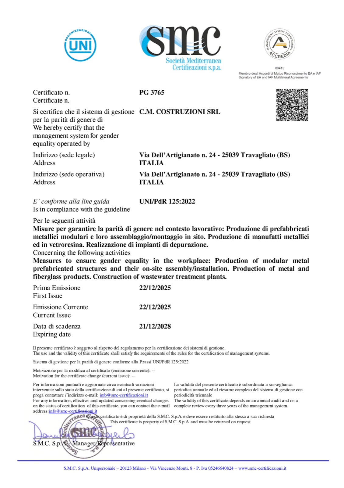 Anteprima UNI/PdR 125:2022