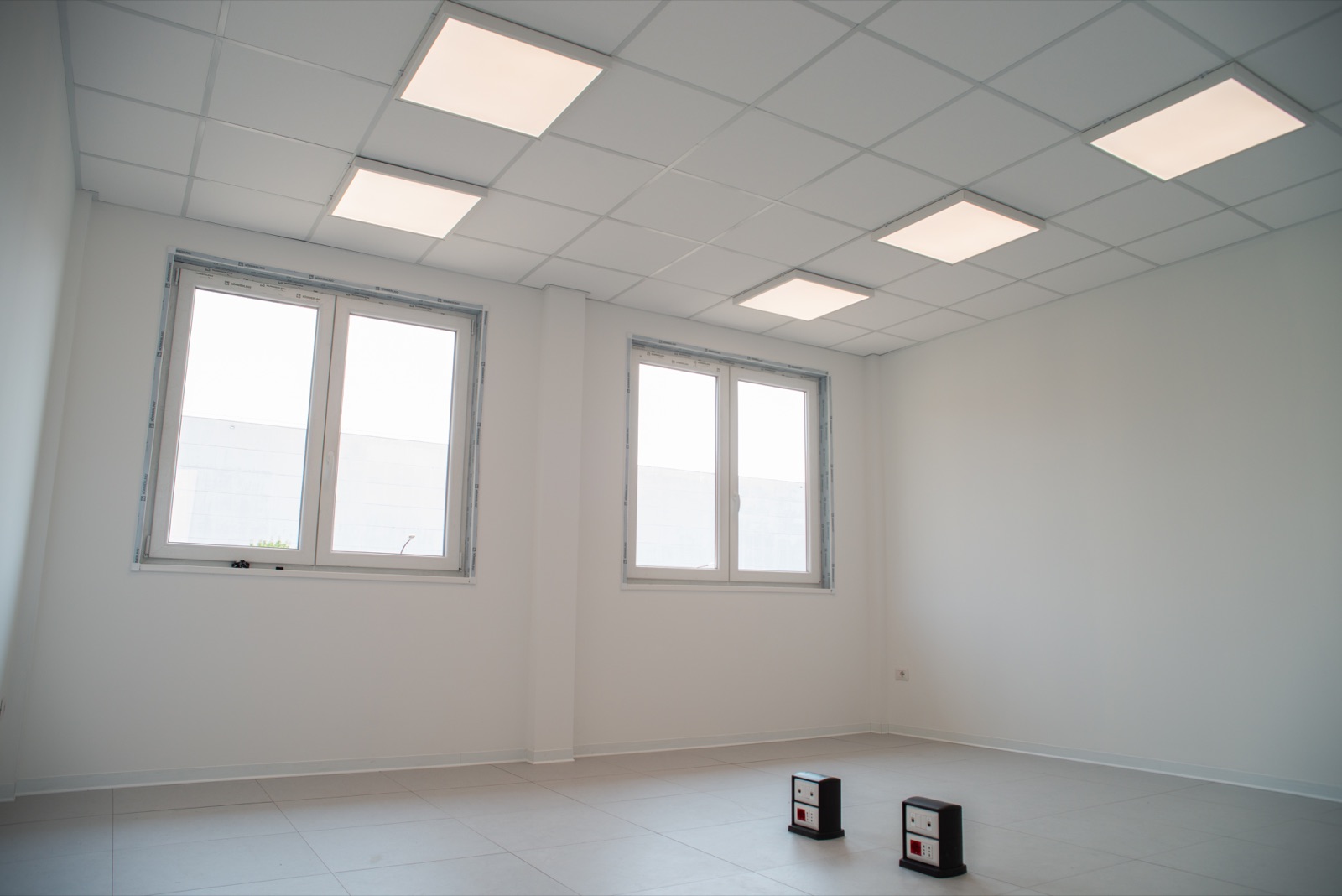 Ambiente interno dell’edificio prefabbricato per il Consorzio RFX