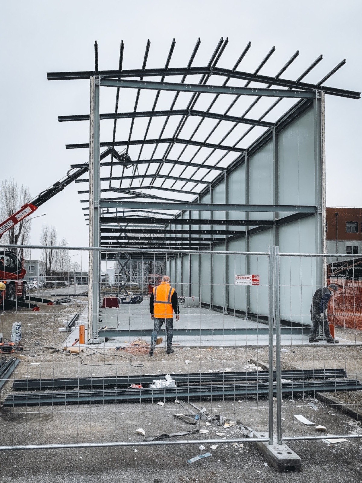Montaggio del telaio metallico prefabbricato, Consorzio RFX, Padova